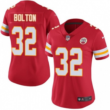 Women's Kansas City Chiefs #32 Nick Bolton Red Vapor Stitched Jersey(Run Small)