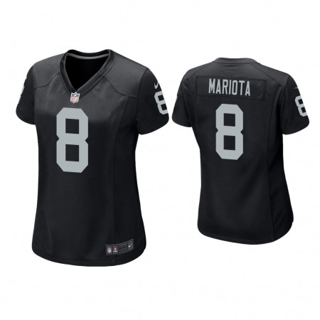 Women's Las Vegas Raiders #8 Marcus Mariota Black Stitched Jersey(Run Small)