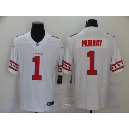 Men's Arizona Cardinals #1 Kyler Murray 2020 White Team Logo Limited Stitched Jersey