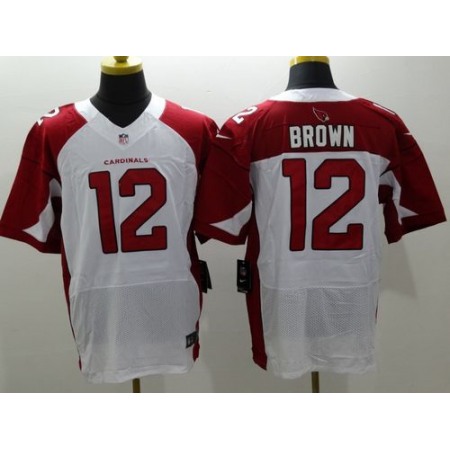 Nike Cardinals #12 John Brown White Men's Stitched NFL Elite Jersey