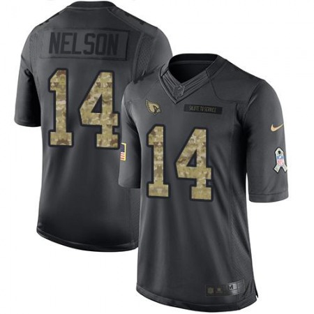 Nike Cardinals #14 J.J. Nelson Black Men's Stitched NFL Limited 2016 Salute to Service Jersey