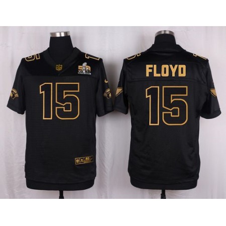 Nike Cardinals #15 Michael Floyd Black Pro Line Gold Collection Men's Stitched NFL Elite Jersey