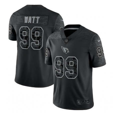 Men's Arizona Cardinals #99 J.J. Watt Black Reflective Limited Stitched Football Jersey