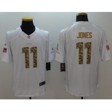 Nike Falcons #11 Julio Jones White Men's Stitched NFL Limited Salute to Service Jersey