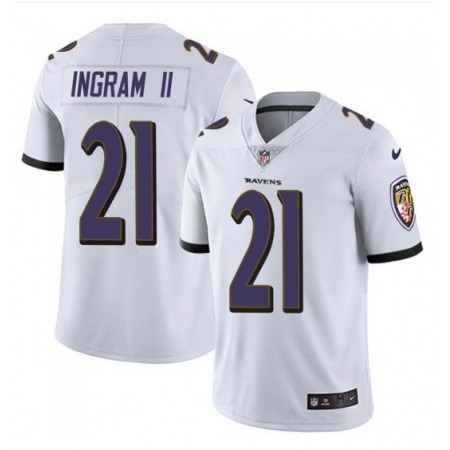 Men's Baltimore Ravens #21 Mark Ingram II White Vapor Untouchable Stitched NFL Jersey