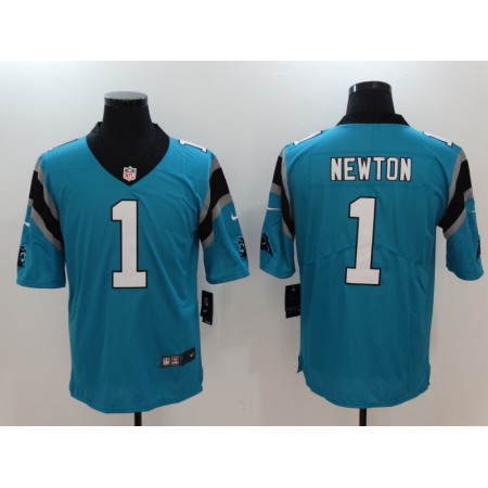 Men's Carolina Panthers#1 Cam Newton Blue Vapor Untouchable Player Limited Jersey