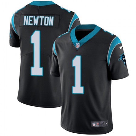 Men's Carolina Panthers #1 Cam Newton Black Vapor Untouchable Limited Stitched NFL Jersey