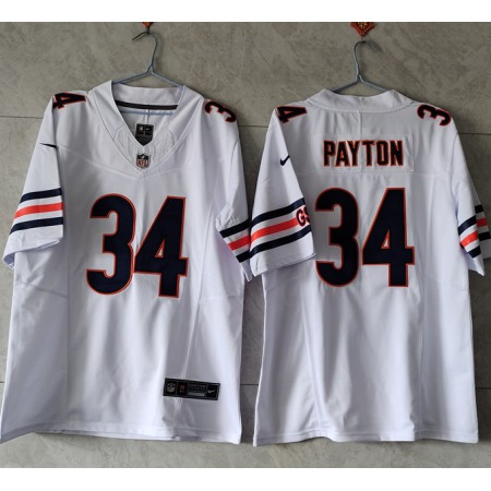 Men's Chicago Bears #34 Walter Payton White 2023 F.U.S.E. Vapor Untouchable Limited Stitched Football Jersey