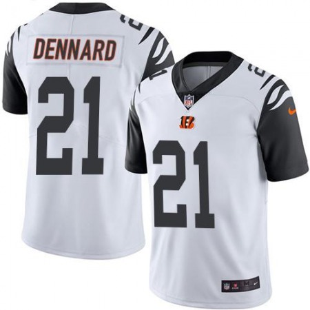 Nike Bengals #21 Darqueze Dennard White Men's Stitched NFL Limited Rush Jersey