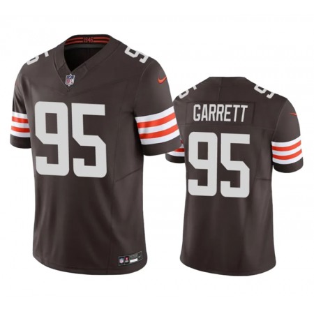 Men's Cleveland Browns #95 Myles Garrett Brown 2023 F.U.S.E. Vapor Untouchable Limited Stitched Jersey