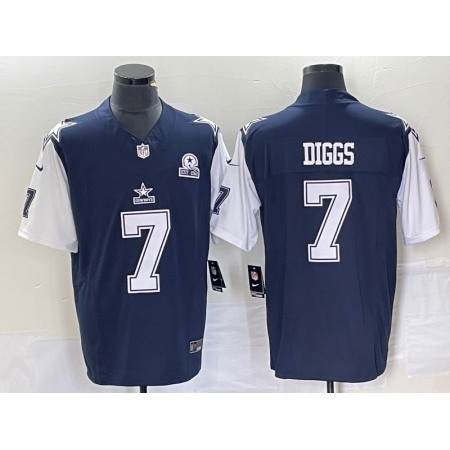 Men's Dallas Cowboys #7 Trevon Diggs Navy 2023 F.U.S.E. With 1960 Patch Vapor Limited Stitched Football Jersey