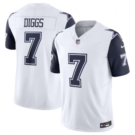 Men's Dallas Cowboys #7 Trevon Diggs White 2023 F.U.S.E. Vapor Limited Stitched Football Jersey