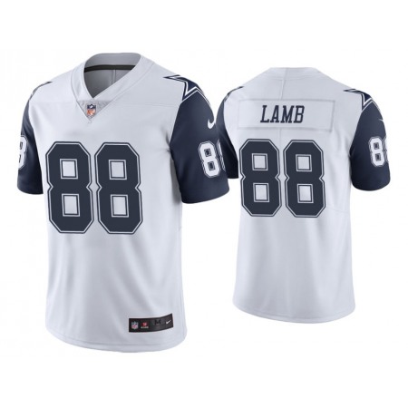 Men's Dallas Cowboys #88 CeeDee Lamb White Color Rush Stitched NFL Jersey