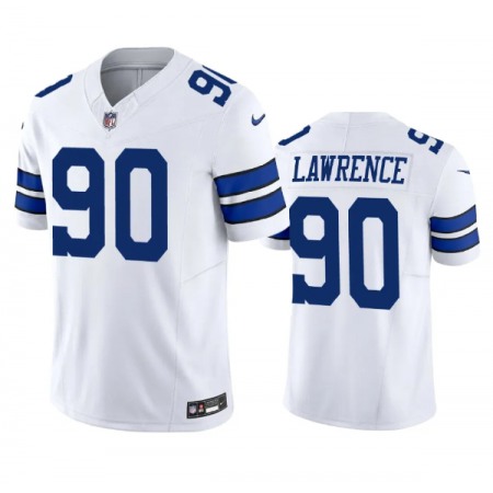 Men's Dallas Cowboys #90 Demarcus Lawrence White 2023 F.U.S.E. Vapor Limited Stitched Football Jersey