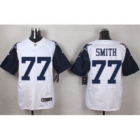 Nike Cowboys #77 Tyron Smith White Men's Stitched NFL Elite Rush Jersey