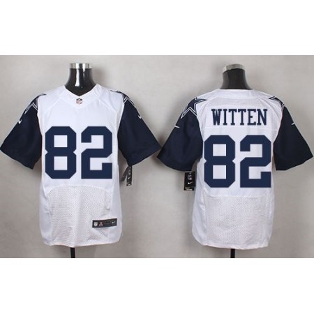 Nike Cowboys #82 Jason Witten White Men's Stitched NFL Elite Rush Jersey