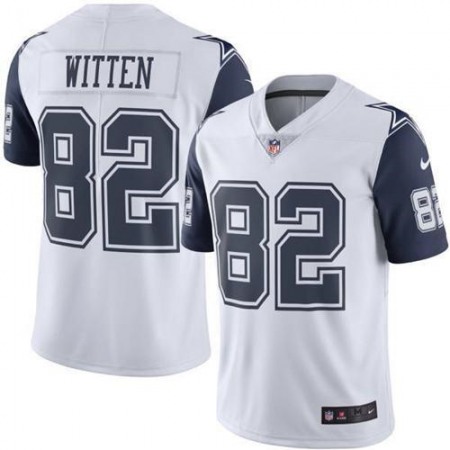 Nike Cowboys #82 Jason Witten White Men's Stitched NFL Limited Rush Jersey