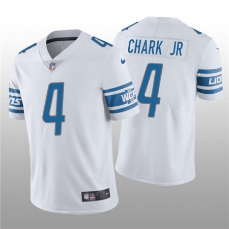 Men's Detroit Lions #4 DJ Chark Jr. White Vapor Untouchable Limited Stitched Jersey