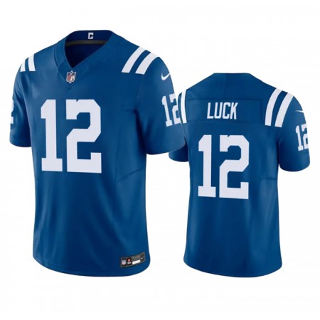 Men's Indianapolis Colts #12 Andrew Luck Blue 2023 F.U.S.E Vapor Untouchable Stitched Football Jersey