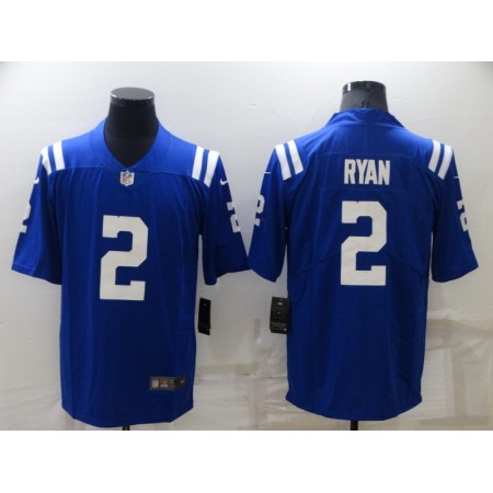 Men's Indianapolis Colts #2 Matt Ryan Blue Vapor Untouchable Limited Stitched Jersey