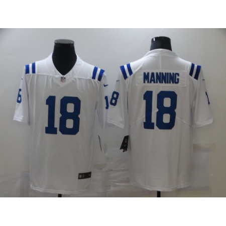 Men's Indianapolis Colts #18 Peyton Manning White Vapor Untouchable Limited Stitched Jersey