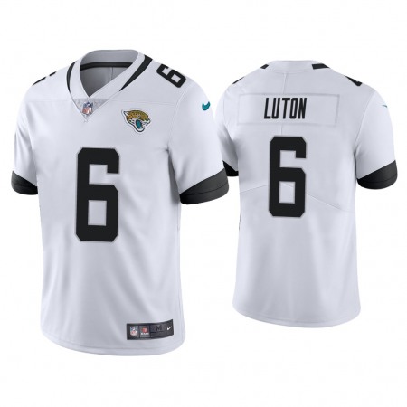 Men's Jacksonville Jaguars #6 Jake Luton White Vapor Untouchable Limited Stitched Jersey