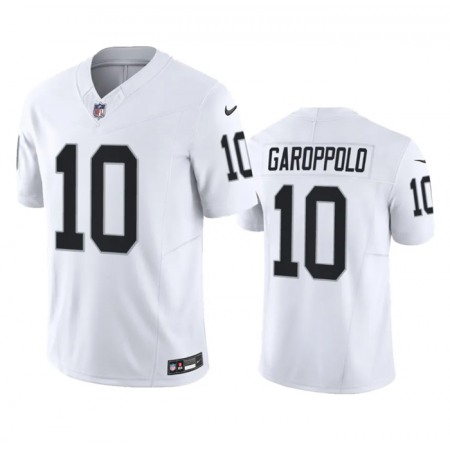 Men's Las Vegas Raiders #10 Jimmy Garoppolo White 2023 F.U.S.E Vapor Untouchable Stitched Football Jersey