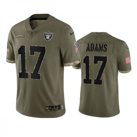 Men's Las Vegas Raiders #17 Davante Adams 2022 Olive Salute To Service Limited Stitched Jersey