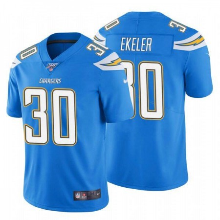 Men's Los Angeles Chargers #30 Austin Ekeler 2019 Blue 100th Season Vapor Untouchable Limited Stitched NFL Jersey