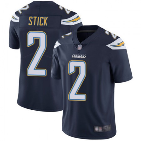 Men's Los Angeles Chargers #2 Easton Stick Navy Vapor Untouchable Limited Stitched NFL Jersey