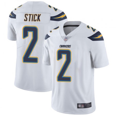 Men's Los Angeles Chargers #2 Easton Stick White Vapor Untouchable Limited Stitched NFL Jersey