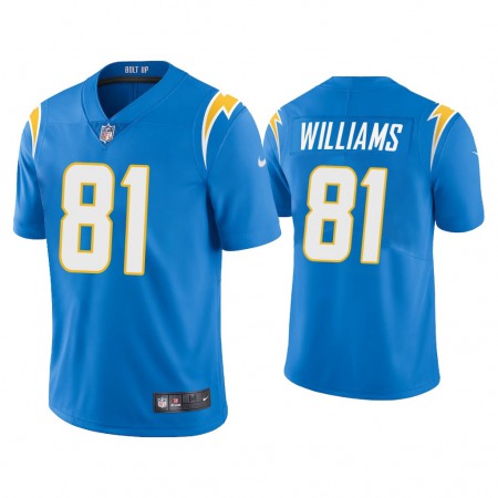 Men's Los Angeles Chargers #81 Mike Williams 2020 Blue Vapor Untouchable Limited Stitched Jersey