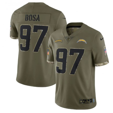 Men's Los Angeles Chargers #97 Joey Bosa Olive 2022 Salute To Service Limited Stitched Jersey