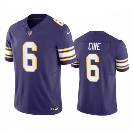 Men's Minnesota Vikings #6 Lewis Cine Purple 2023 F.U.S.E. Vapor Untouchable Limited Stitched Jersey