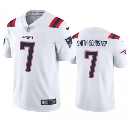 Men's New England Patriots #7 JuJu Smith-Schuster White Vapor Untouchable Stitched Football Jersey