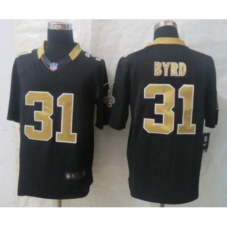 Nike Saints #31 Jairus Byrd Black Team Color Men's Stitched NFL Limited Jersey