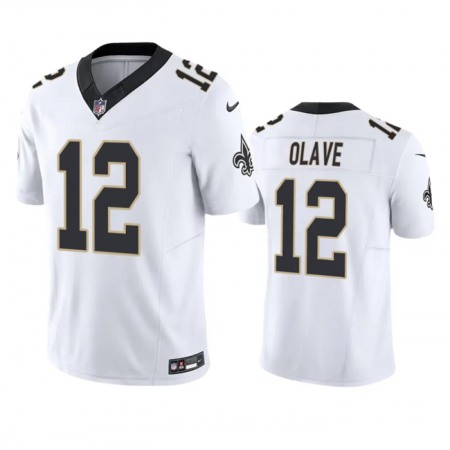 Men's New Orleans Saints #12 Chris Olave White 2023 F.U.S.E. Vapor Untouchable Limited Stitched Jersey