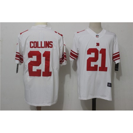 Men's Nike New York Giants #21 Landon Collins White Stitched NFL Vapor Untouchable Limited Jersey