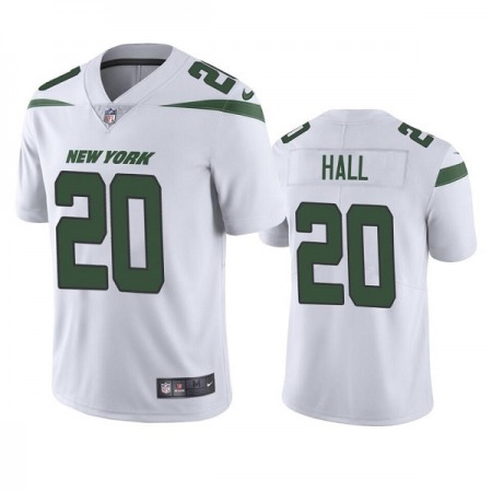 Men's New York Jets #20 Breece Hall 2022 White Vapor Untouchable Limited Stitched Jersey