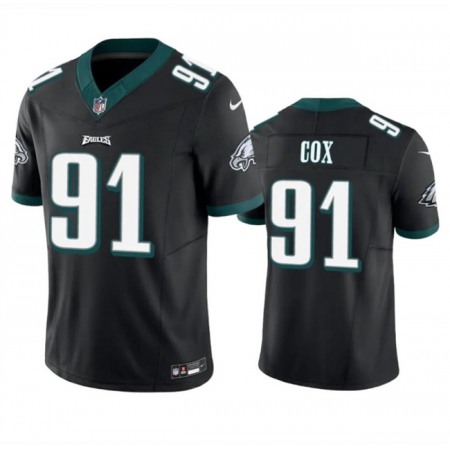 Men's Philadelphia Eagles #91 Fletcher Cox Black 2023 F.U.S.E. Vapor Untouchable Limited Stitched Football Jersey