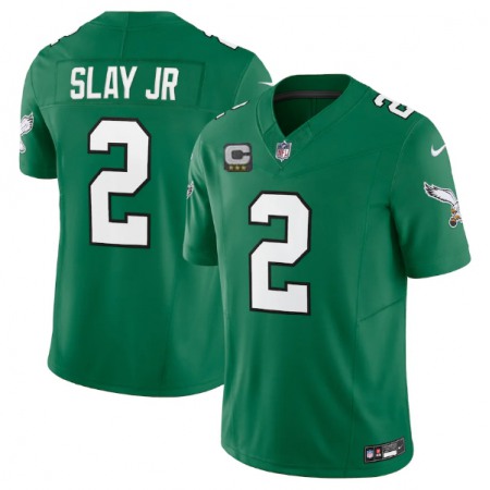 Men's Philadelphia Eagles #2 Darius Slay JR Green 2023 F.U.S.E. With 3-star C Patch Vapor Untouchable Stitched Football Jersey