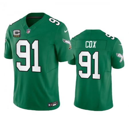 Men's Philadelphia Eagles #91 Fletcher Cox Green 2023 F.U.S.E. With 3-starC Patch Vapor Untouchable Stitched Football Jersey