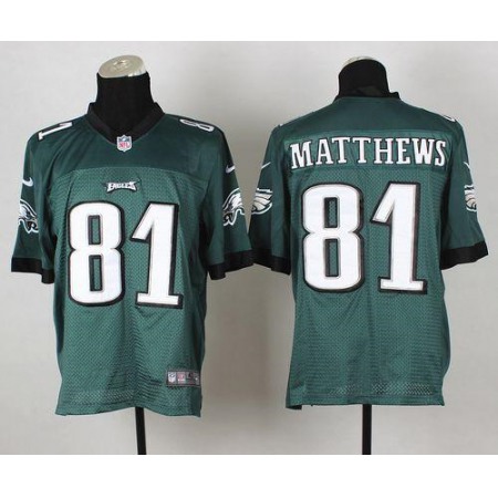 Nike Eagles #81 Jordan Matthews Midnight Green Team Color Men's Stitched NFL Elite Jersey