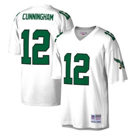 Men's Philadelphia Eagles #12 Randall Cunningham White Stitched Jersey