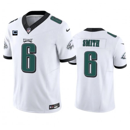 Men's Philadelphia Eagles #6 DeVonta Smith White 2023 F.U.S.E. With 1-Star C Patch Vapor Untouchable Limited Stitched Football Jersey