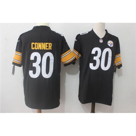 Men's Nike Pittsburgh Steelers #30 James Conner Black Team Color Stitched NFL Vapor Untouchable Limited Jersey