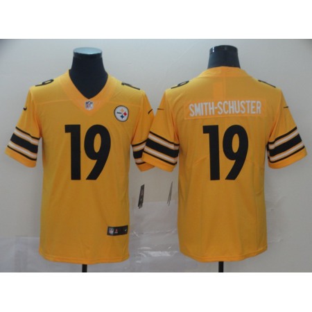 Men's Pittsburgh Steelers #19 JuJu Smith-Schuster Gold Inverted Legend Stitched NFL Jersey