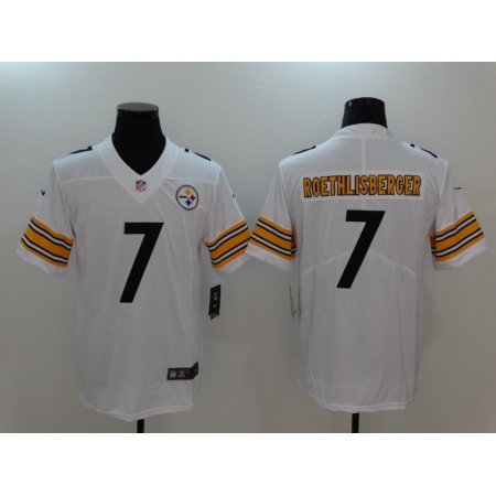 Men's Pisttburgn Steelers #7 Ben Roethlisberger White Vapor Untouchable Player Limited Jersey