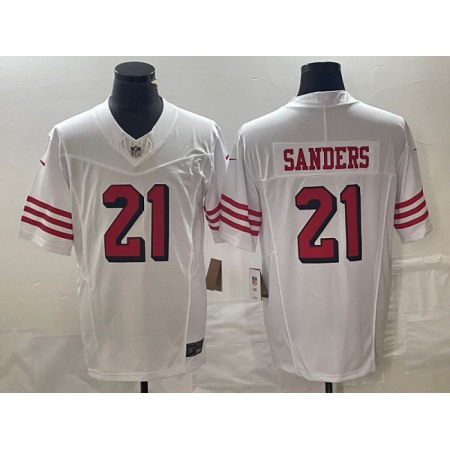 Men's San Francisco 49ers #21 Deion Sanders White 2023 F.U.S.E. Vapor Untouchable Limited Stitched Football Jersey