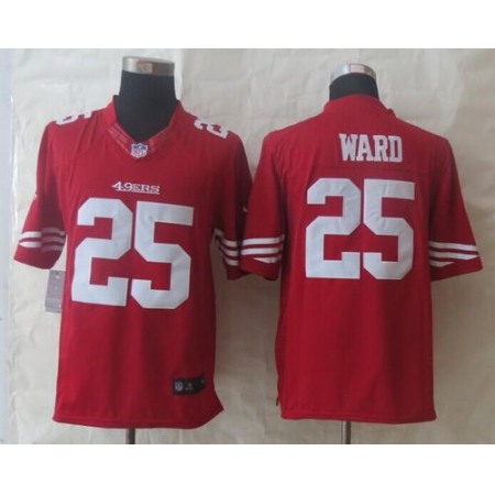 Nike 49ers #25 Jimmie Ward Red Team Color Men's Stitched NFL Limited Jersey